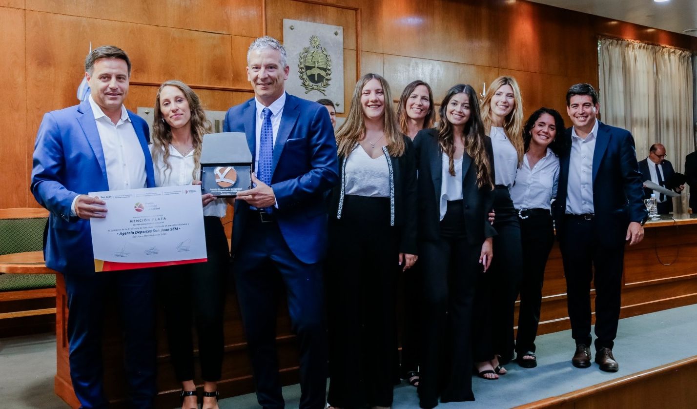 ¡La Agencia Deporte San Juan SEM fue reconocida con la mención PLATA en el Premio Provincial a la Calidad!
